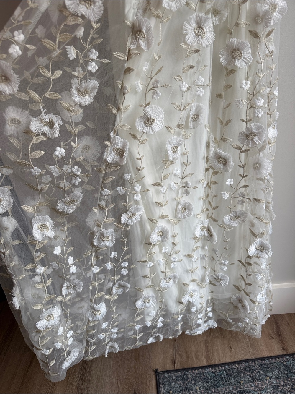 ARULA Ivory Floral Embroidered Maxi Dress - Picture 8 of 14